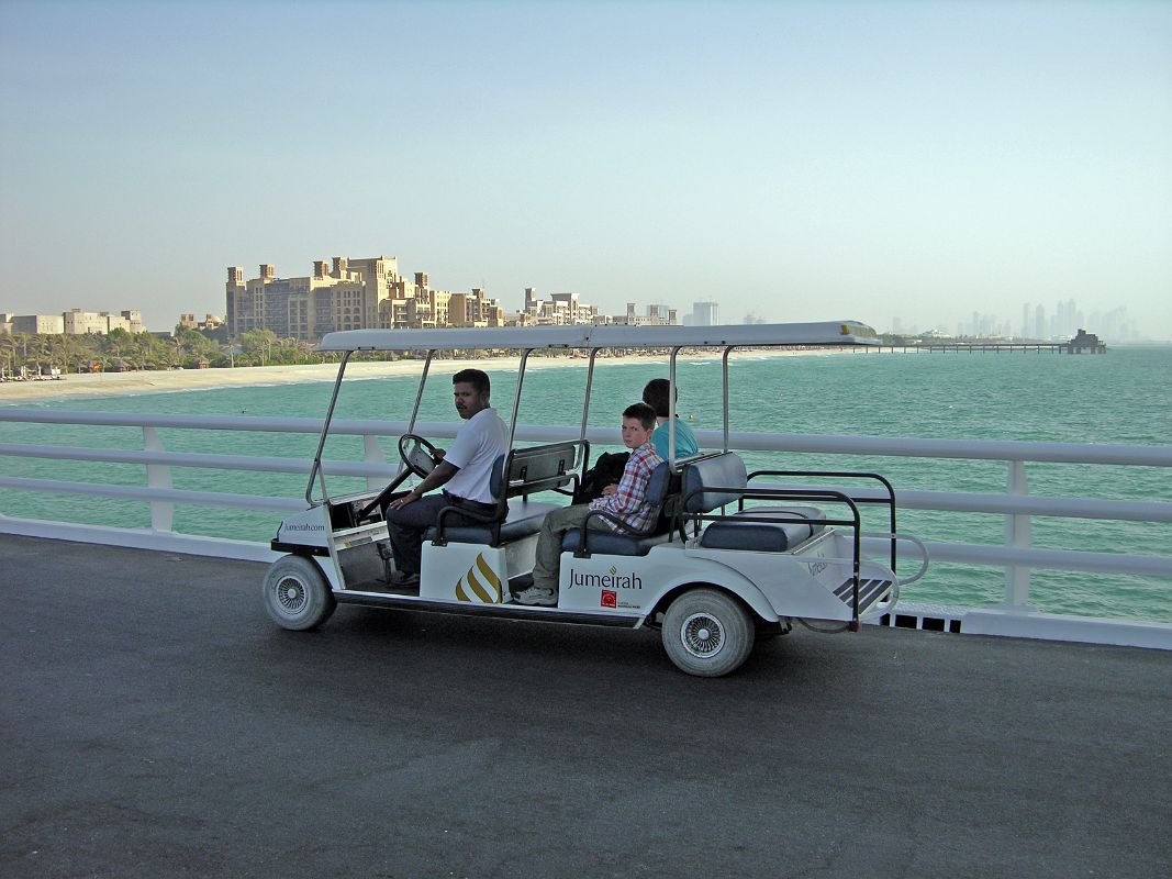 Dubai 07 Burj Al Arab 04 Taking Golf Buggy To Entrance